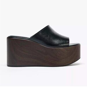 Zara Women's Black Wedge Sandals
